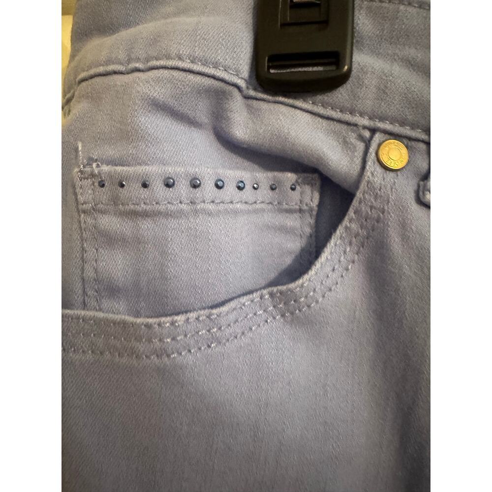 Gloria Vanderbilt Jordyn Capri Jeans Embroidered Embellished Jewels Blue 18W - Picture 2 of 8